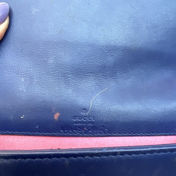 GG Marmont Chain Flap Bag Matelasse Velvet Mini - Picture 6 of 6